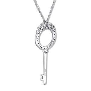 Emmy London Tiara Princess Key Necklace